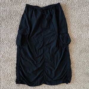 Cotton On Black cargo Skirt adjustable waist and sides Sz small